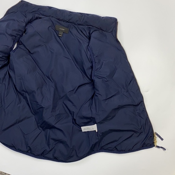 J.Crew Down Feather Navy Blue Puffer Vest Small - Picture 6 of 8